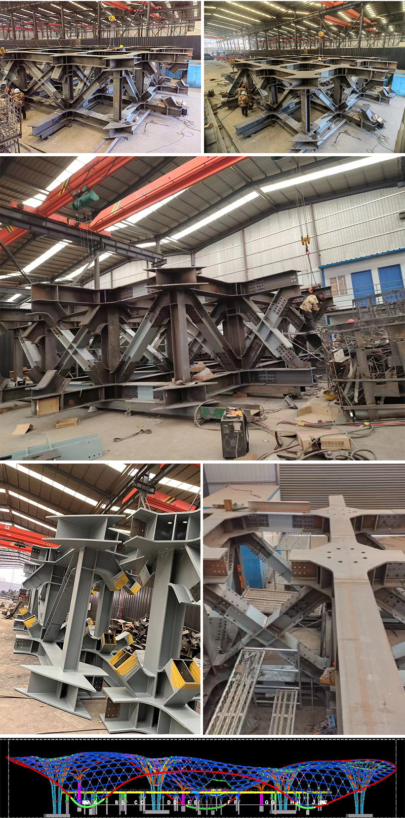 三峡恒基能脉瓜州70万千瓦“光热储能+”东吸热塔长城区钢结构项目